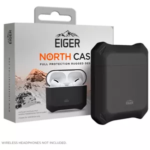 Púzdro Eiger North AirPods Protective case for Apple AirPods 1 & 2 in Shadow Black