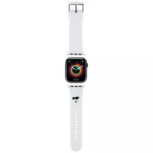 Remienok Karl Lagerfeld KLAWLSLCNH Apple Watch Strap 42/44/45/49mm white 3D Rubber Choupette Head (KLAWLSLCNH)