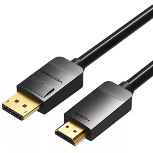 Kábel Vention DisplayPort 1.2 to HDMI 1.4 Cable 3m HADBI 1080P 60Hz (Black)