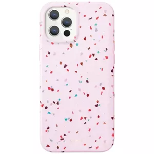 Kryt UNIQ Coehl Terrazzo iPhone 12/12 Pro 6,1" blush pink (UNIQ-IP6.1HYB(2020)-TEZPNK)