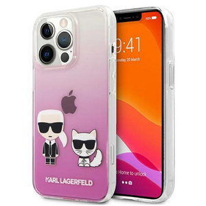 Karl Lagerfeld case for iPhone 13 Mini 5,4" KLHCP13SCKTRP hard case pink Karl & Choupette