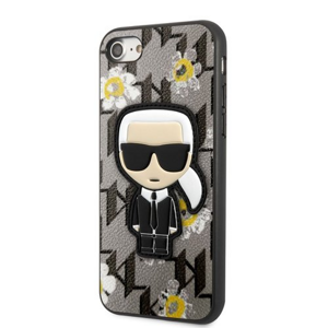 Puzdro Karl Lagerfeld Ikonik Flower iPhone 7/8/SE 2020/SE 2022 - šedé