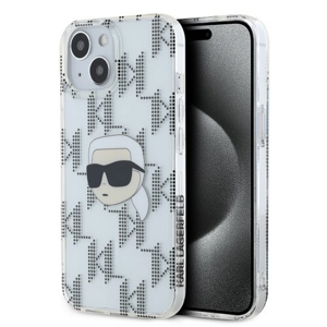 Karl Lagerfeld IML Electroplated Karl Head Zadní Kryt pro iPhone 15 Transparent
